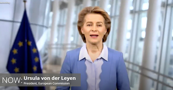 Euroopan komission puheenjohtaja Ursula von der Leyen puhui A vision for Rural Europe -seminaarissa 7.7.2020.